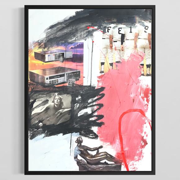 Original Mixed Media Abstract Modern Art Painting 18x24 